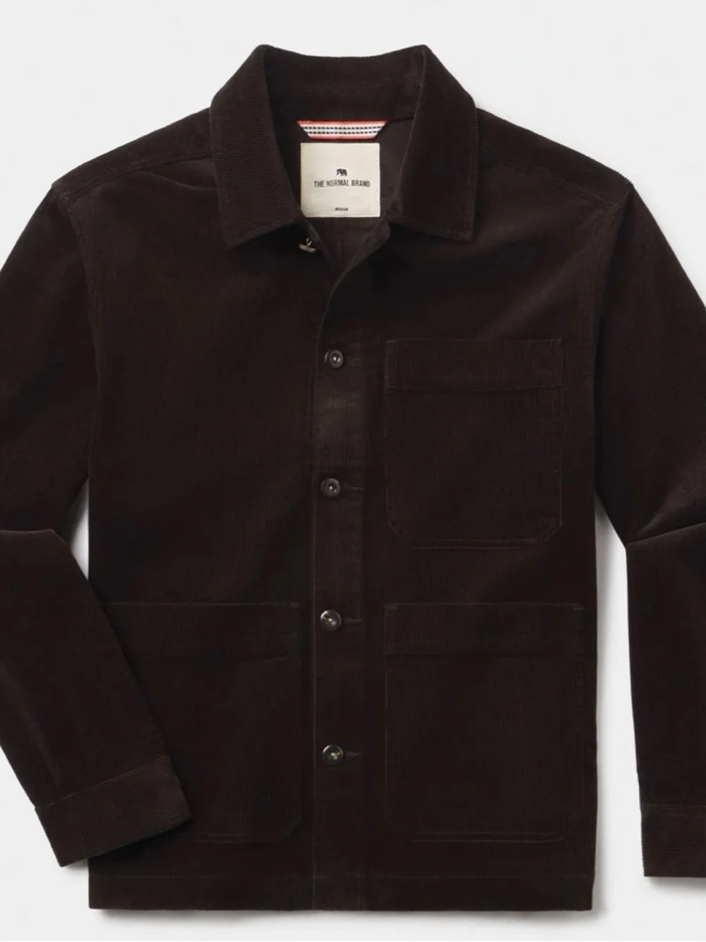 The Normal Brand Men's Dark Brown Corduroy Chore Coat Medium NWT - Picture 1 of 9